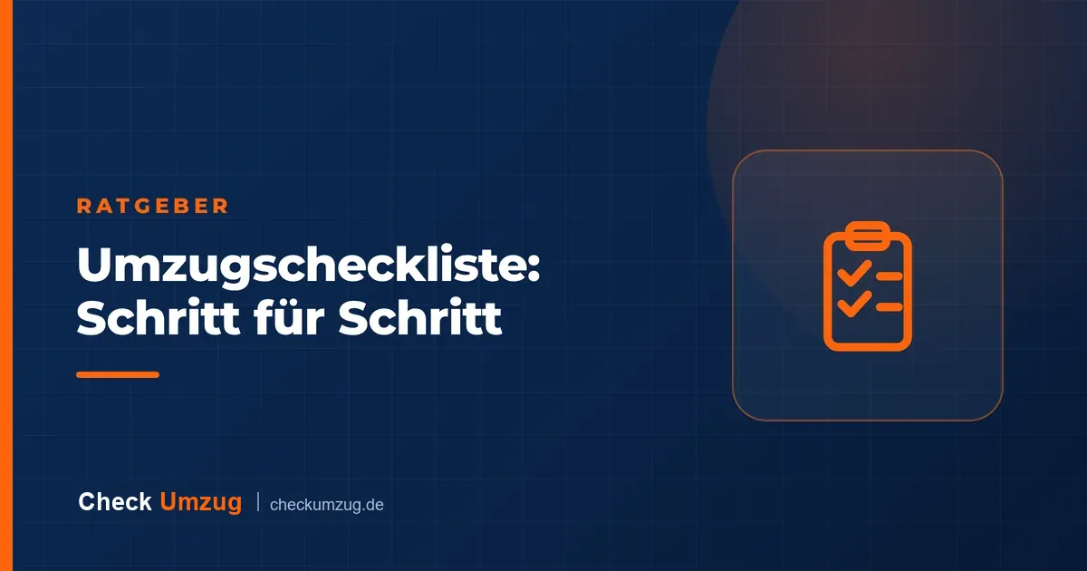 Umzugscheckliste: Schritt für Schritt