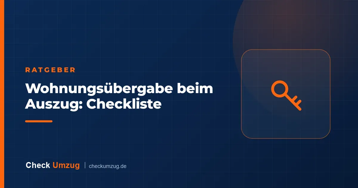 Wohnungsübergabe beim Auszug: Checkliste